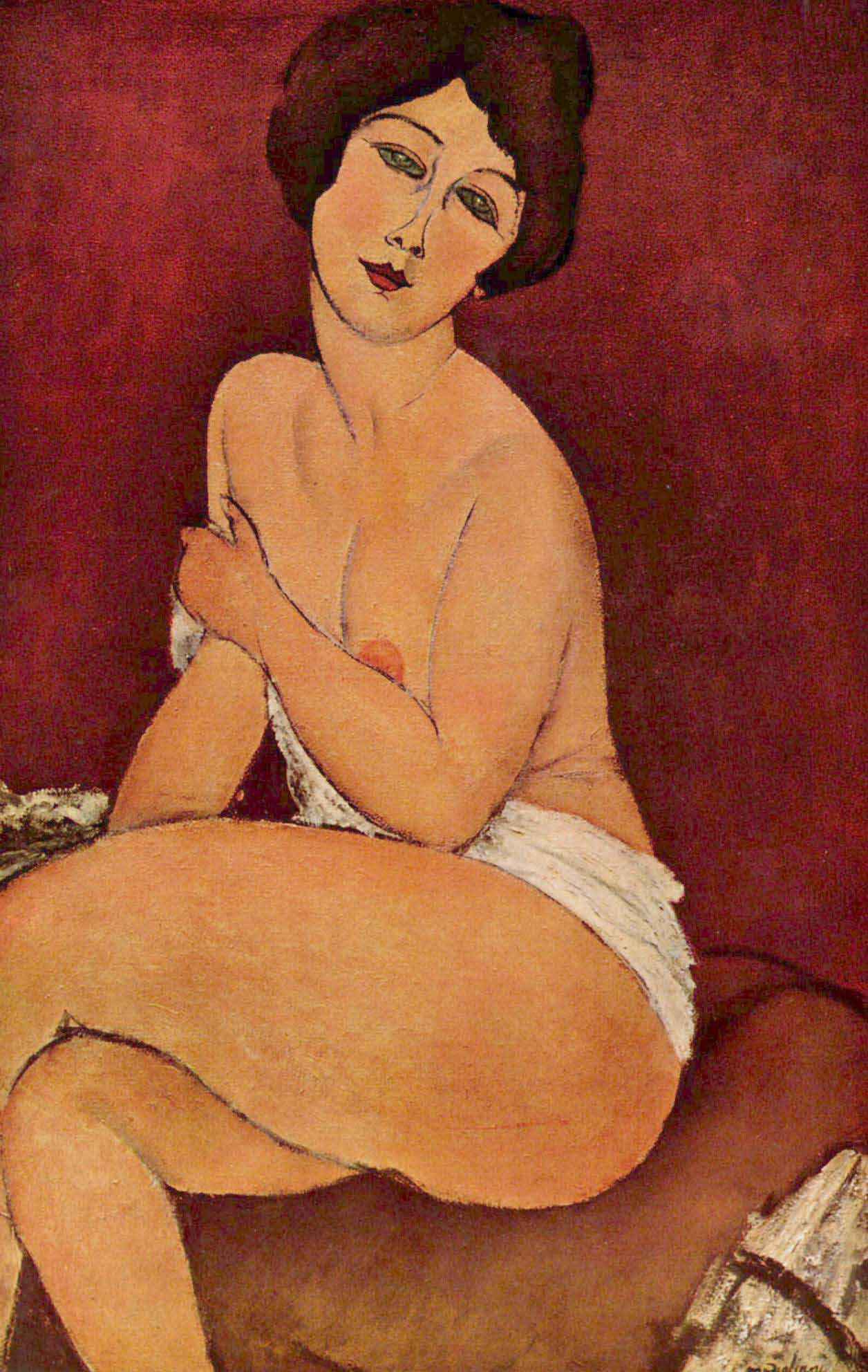 Nude Sitting on a Divan